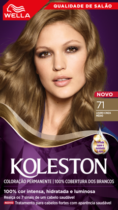 Tinta Koleston Kit 71 Louro Cinza Medio Wella