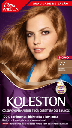 Tinta Koleston Kit 77 Marrom Dourado Wella