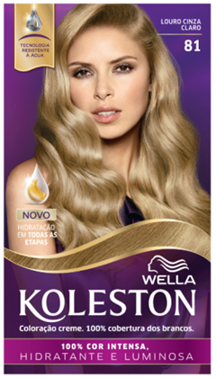 Tinta Koleston Kit 81 Louro Cinza Claro Wella