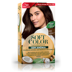 Tintura Soft Color Kit 40 Castanho Medio Wella