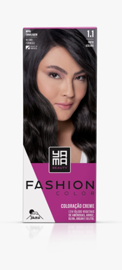 Tinta Yama Fashion Kit Color 1.1 Preto Azulado