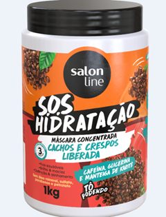 Máscara Capilar Salon Line Sos Hidratação Cachos E Crespos Cafeina 1kg