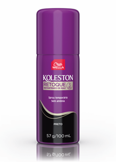 Retoque Spray Instantâneo Koleston Preto 57g/100ml Wella