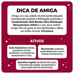 Condicionador Salon Line Sos Bomba Ultra Hidratação 300ml