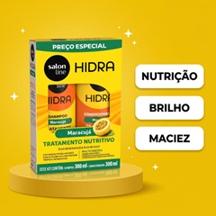 Kit Salon Line Hidra (Shampoo+Condicionador) Maracujá Tropical 3 Em 1 300ml