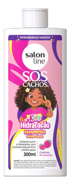 Kit Salon Line Sos Cachos (Shampoo+Condicionador) Hidratação Kids 300ml/200ml