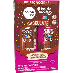 Kit Salon Line To Cachos (Shampoo+Condicionador) Chocolate Kids 200ml/300ml