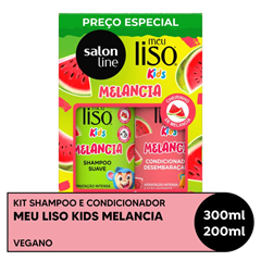 Kit Salon Line Meu Liso (Shampoo+Condicionador) Melancia Kids 200ml/300ml