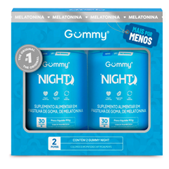 Kit Suplemente Alimentar Gummmy Hair Night Melatonina 90g C/2