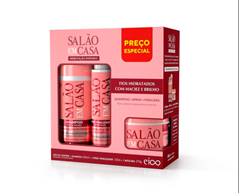 Kit Eico Salão Em Casa (Shampoo+Máscara Capilar+Spray Finalizador) Mandioca 450/270/120ml