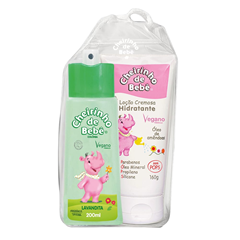 Kit Cheirinho De Bebê Colônia + Creme Hidratante  Rosa 200/160g Kanitz
