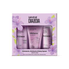 Kit Labotrat Esfoliante + Hidratante + Body Splash Dia Dia Hibisco