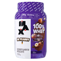 Whey Protein 100% Max Titanium Dr. Peanut Sabor Avelã 900g Supley
