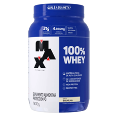 Whey Protein 100% Max Titanium Dr. V01 Sabor Baunilha 900g Supley