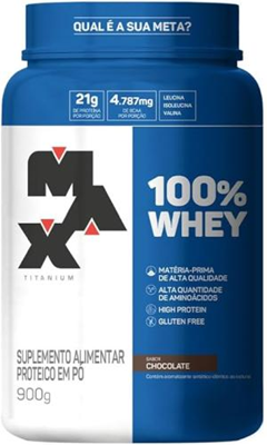 Whey Protein 100% Max Titanium Dr. V01 Sabor Chocolate 900g Supley