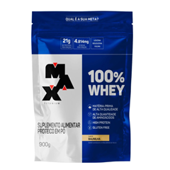 Whey Protein 100% Max Titanium Dr. V01 Sabor Baunilha Refil 900g Supley