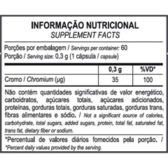 Potencializador Max Titanium Chromium Picolinate 60 Cápsulas Supley