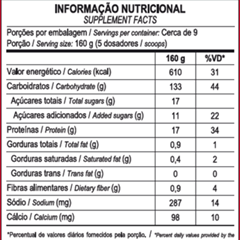 Hipercalorico Max Titanium Mass Chocolate Refil 1,4kg Supley