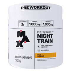 Pré Treino Max Titanium Night Train Citrus 300g Supley