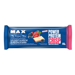 Barra De Proteina Max Titanium Power Crisp Frutas Vermelhas 44g Supley