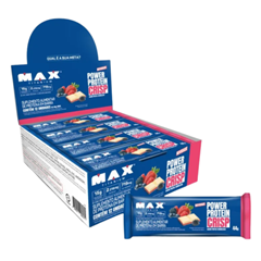 Barra De Proteina Max Titanium Power Crisp Frutas Vermelhas 44g Supley