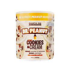 Pasta De Amendoim Dr Peanut Cookies & Cream 600g Supley