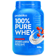 Whey Probiotica Supley 100% Pure Iogurte Com Morango 900g