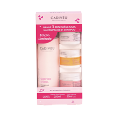 Kit Cadiveu Quartzo Shampoo 250ml + 3 Mini Máscara 30ml