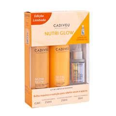 Kit Cadiveu (Shampoo+Condicionador+Óleo)Nutri Glow C/3 30/250ml