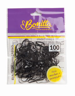 Elastico Bonitta Preto Com 100 Unidades