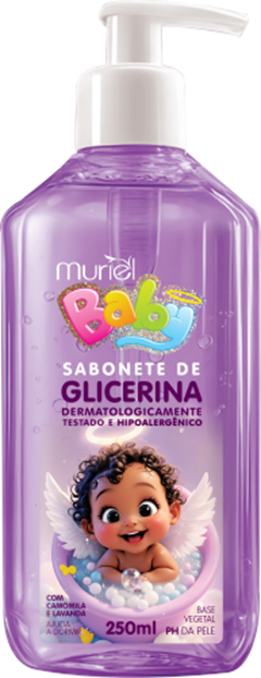 Sabonete Liquido Glicerinado Baby Muriel Lavanda Com Valvula 250ml