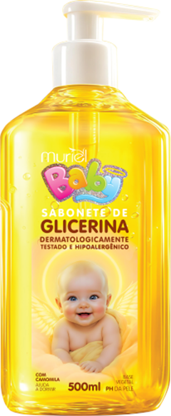 Sabonete Liquido Glicerinado Baby Muriel Camomila Com Valvula 500ml