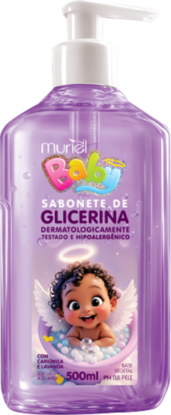 Sabonete Liquido Glicerinado Baby Muriel Lavanda Com Valvula 500ml