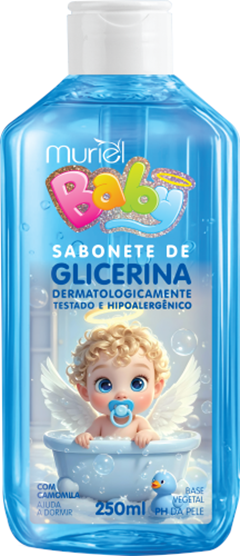 Sabonete Liquido Glicerinado Baby Muriel Azul Sem Valvula 250ml
