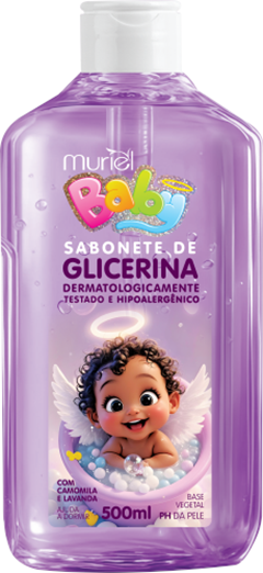 Sabonete Liquido Glicerinado Baby Muriel Lavanda Sem Valvula 500ml