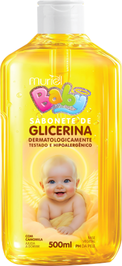 Sabonete Liquido Glicerinado Baby Muriel Camomila Sem Valvula 500ml