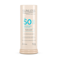 Protetor Facial Sunless Stick Fps 50 Com Base Extra Clara 12g Farmax
