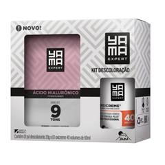 Kit Yama Pó Descolorante Ácido Hialurônico 20g + Água Oxigenada 40 Vol 60ml