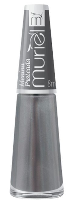 Esmalte Vest Perolado Muriel Menina Prateada Blister 6 Unidades