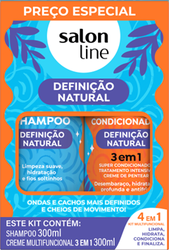 Kit Salon Line Definição Natural (Shampoo + Creme Multifuncional) 300ml