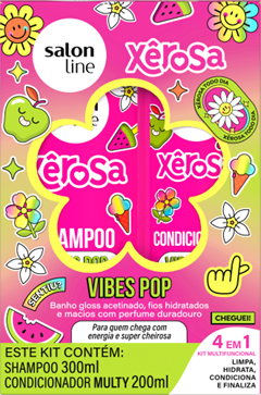 Kit Salon Line Xerosa (Shampoo 300ml + Condicionador 200ml) Vibes Pop