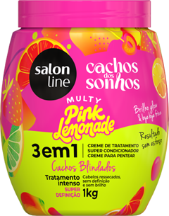 Creme Salon Line Cachos Sonhos Multy Pink Lemonade 1kg