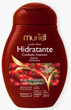 Loção Hidratante Corporal Muriel Rosa Mosqueta Com Colágeno Ação Desodorante 200ml