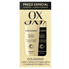 Kit Ox Shampoo 200ml + Condicionador Colágeno 170ml Flora