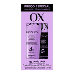 Kit Ox Shampoo 200ml + Condicionador Glicólico 170ml Flora