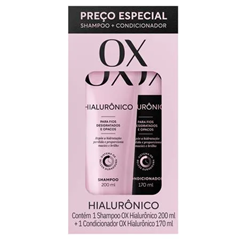Kit Ox Shampoo 200ml + Condicionador Hialurônico 170ml Flora