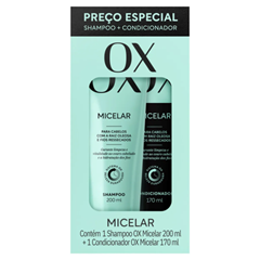 Kit Ox Shampoo 200ml + Condicionador Micelar 170ml Flora