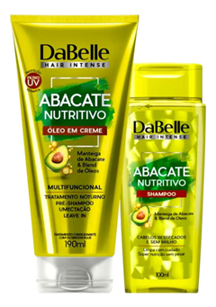 Kit Dabelle Shampoo + Óleo Em Creme Abacate Nutritivo 290ml