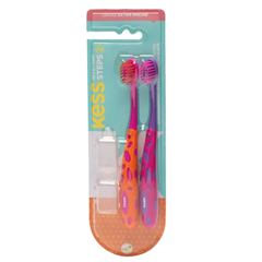 Kit Escova Dental Infantil Kess Fun Steps C/2 Unidades Belliz