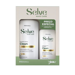 Kit Prohall Selve Hair Care Clean Shampoo + Condicionador 400/200ml